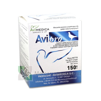 AviMedica Avipro 150 gr (Eccellente probiotici) per Piccioni e uccelli.