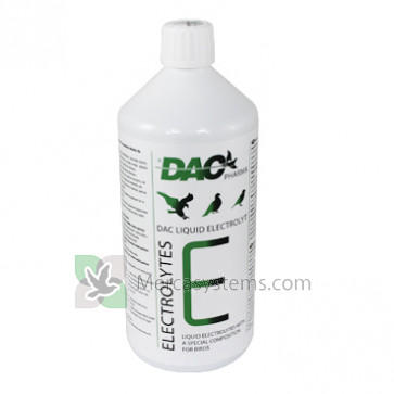 Dac Electrolyt 1000 ml (combinazione unica di elettroliti e minerali). Per piccioni e uccelli. 