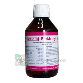 Hesanol Elektrolyt 250 ml (liquido elettrolita). Per Piccioni 