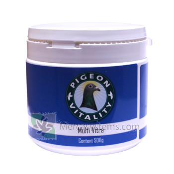Pigeon Vitality MultiVitra Super Concentrato 500 gr (vitamine, minerali e oligoelementi). Per i piccioni e gli uccelli.