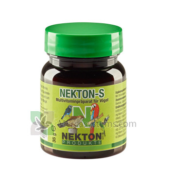 Nekton S 35gr, (vitamine, minerali e aminoacidi). Per gli uccelli in gabbia