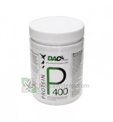 Dac Protein P-400, (concentrato di proteine ​​al 40% con aminoacidi e glucosio). Per piccioni e uccelli