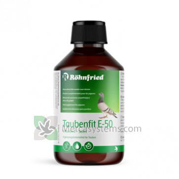 Rohnfried Taubenfit E 50 + Selenio 250 ml (concentrato vitamina E). Piccioni e uccelli