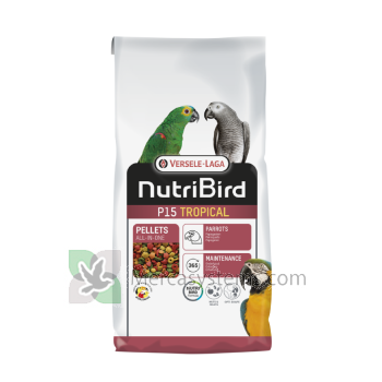 NutriBird P15 Tropical 1kg, (cibo manutenzione completa equilibrato per pappagalli)