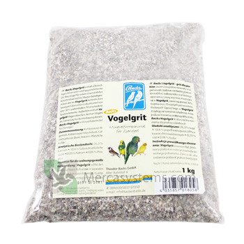 Backs Vogelgrit 1kg, (graniglia arricchito con un elevato contenuto di calcio).